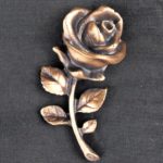 Bronzeornament Kleine Rose.