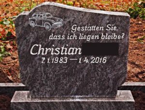 Ein grenzenlos frecher Spruch und doch die Einsicht in die Endlichkeit des Lebens